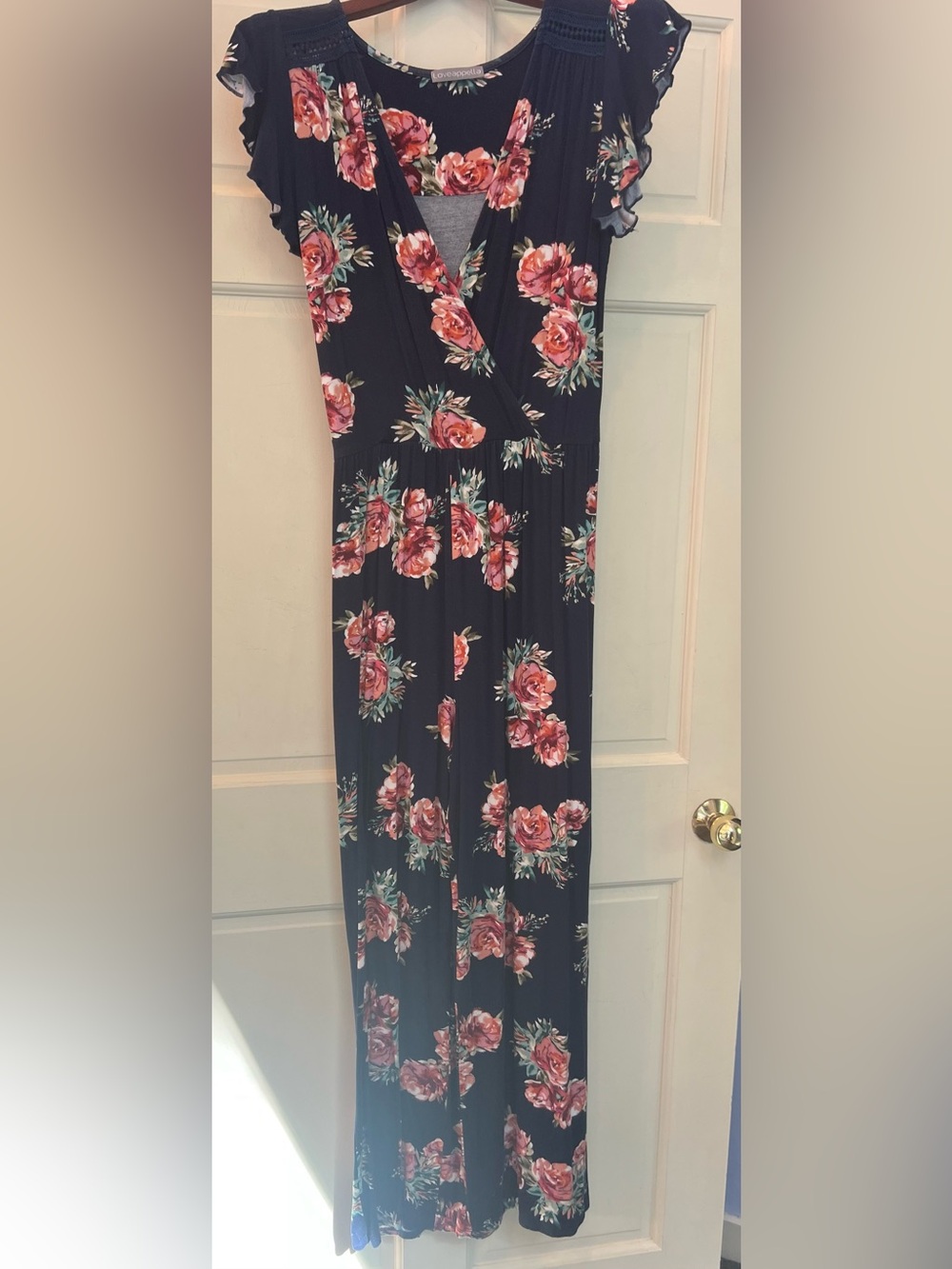 Loveappella Navy Floral Bodysuit